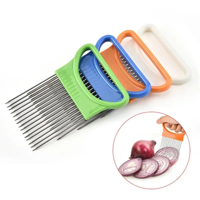 Colorful Onion Slicer with Stainless Steel Holder