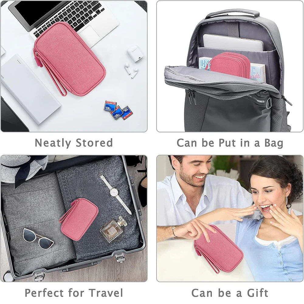 Portable Electronics Organizer Bag – Travel Cable and Charger Storage Case