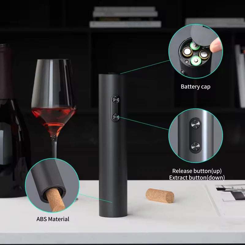 Electric Wine Opener Gift Set – Automatic Red Wine Bottle Opener with Stopper & Pourer