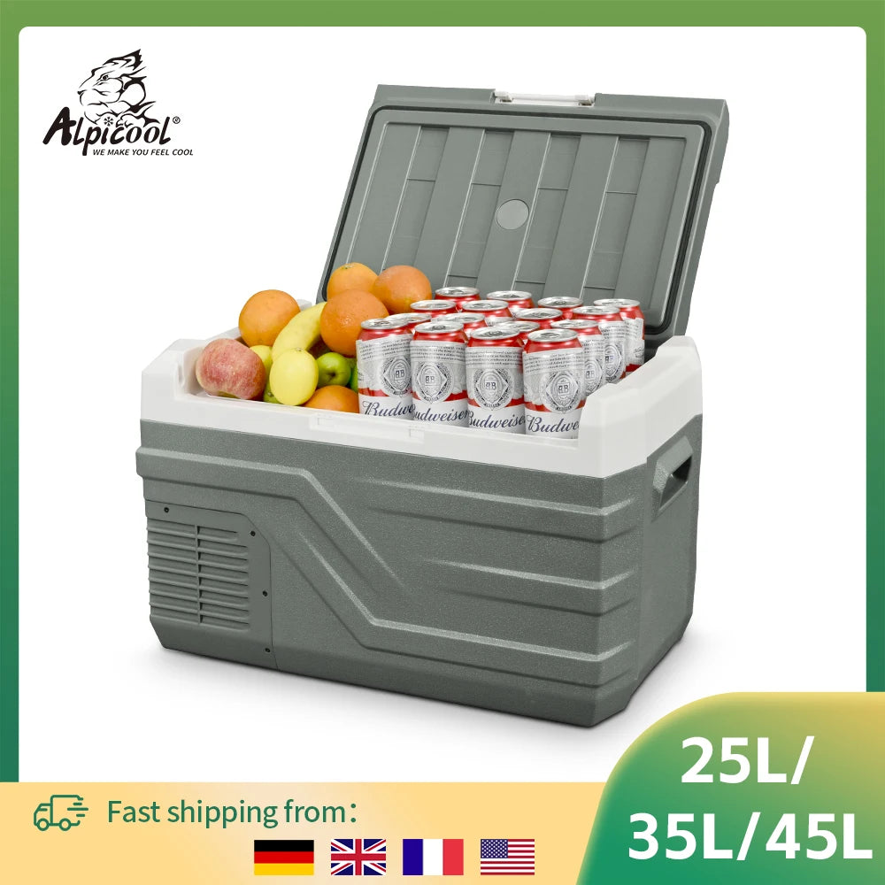 Alpicool NL Portable Car Refrigerator Freezer – 25L, 35L & 45L 12/24V Compressor Cooler