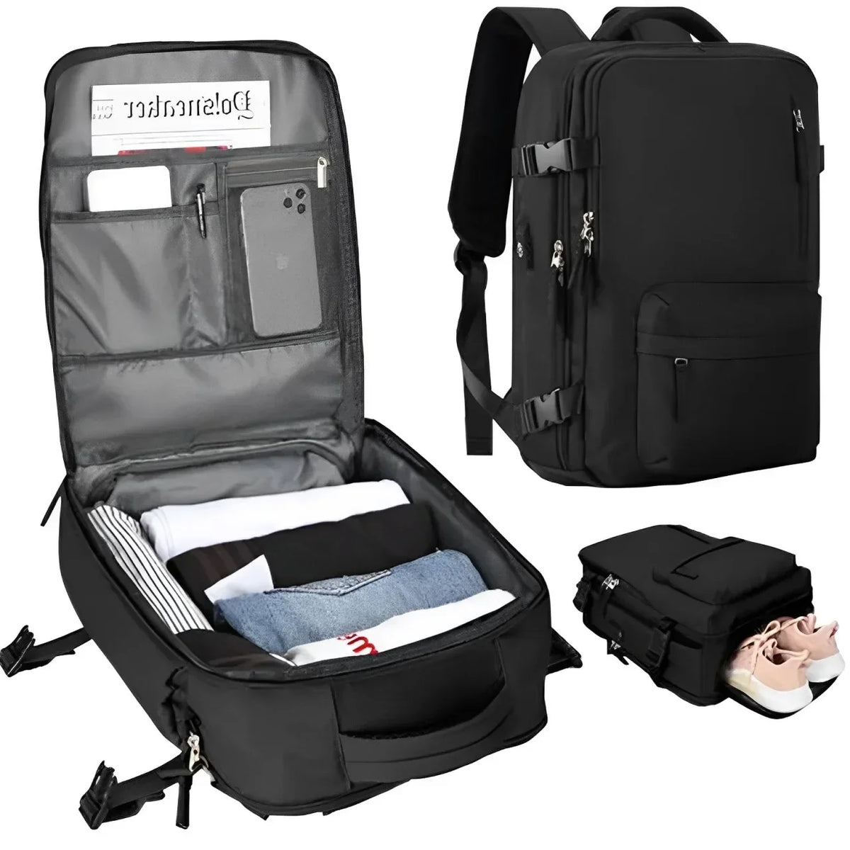 Travel Laptop Backpack With USB Port – Water-Resistant Business and College Bag