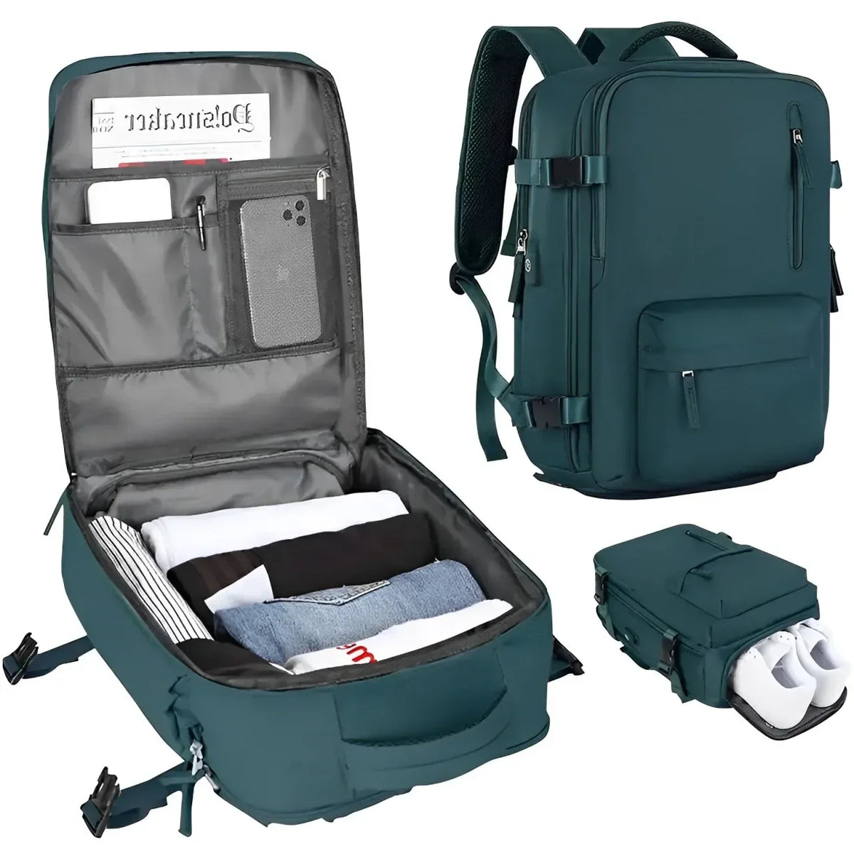 Travel Laptop Backpack With USB Port – Water-Resistant Business and College Bag