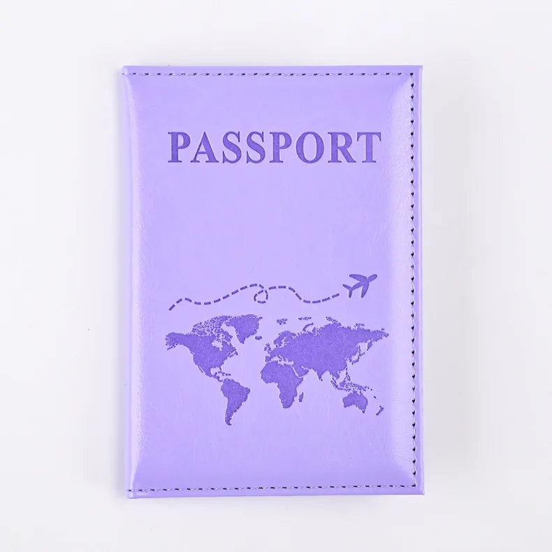 Colorful PU Passport Holder – Travel Cover With ID, Ticket & Credit Card Slots