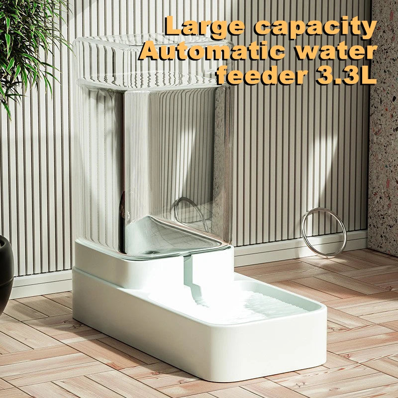 Automatic Cat & Dog Feeder with Gravity Water Dispenser – 3.8L Large Capacity Pet Food Storage Station