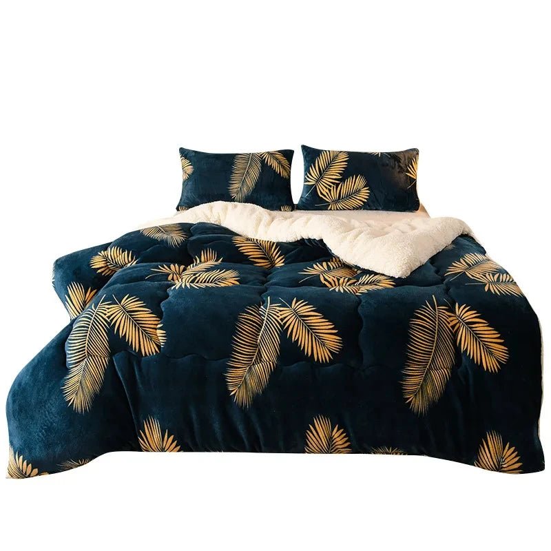 Thick Winter Flannel Fleece Blanket – Warm Floral Raschel Bed Cover for Cold Nights - Goodify Mart