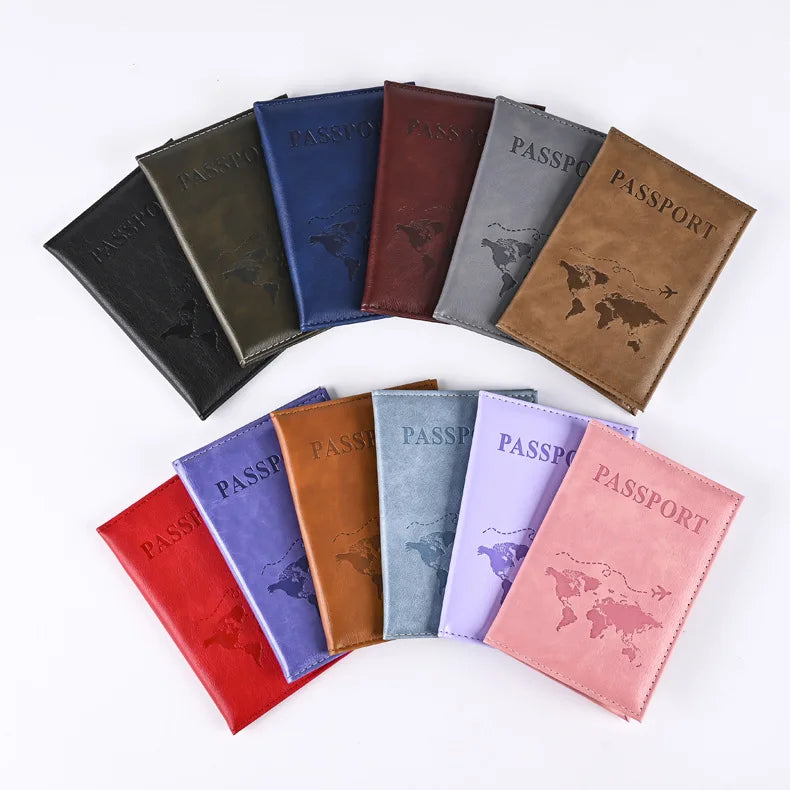 Colorful PU Passport Holder – Travel Cover With ID, Ticket & Credit Card Slots