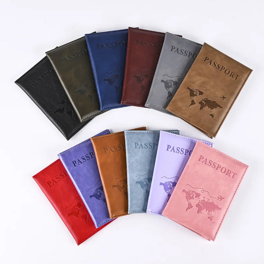 Colorful PU Passport Holder – Travel Cover With ID, Ticket & Credit Card Slots