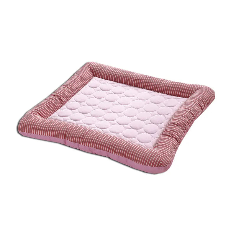 Breathable Summer Cooling Mat For Dogs & Cats – Washable Cotton Pet Bed
