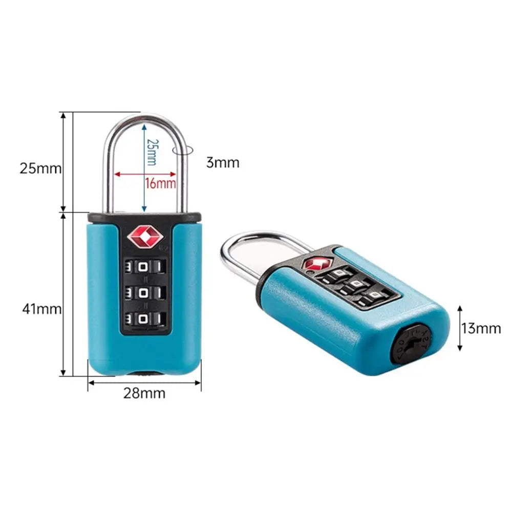 3-Digit Resettable Cable Lock – Mini Combination Padlock for Backpack Zippers and Luggage