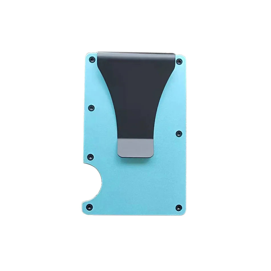 RFID-Blocking Aluminum Card Holder Wallet With Money Clip – Slim Metal Credit Card Case