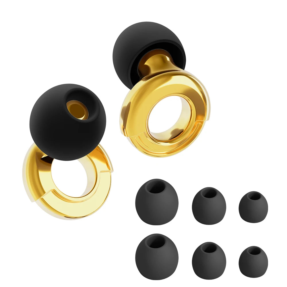 Reusable Silicone Noise-Reducing Earplugs – 4 Sizes for Sleep, Swimming and Travel
