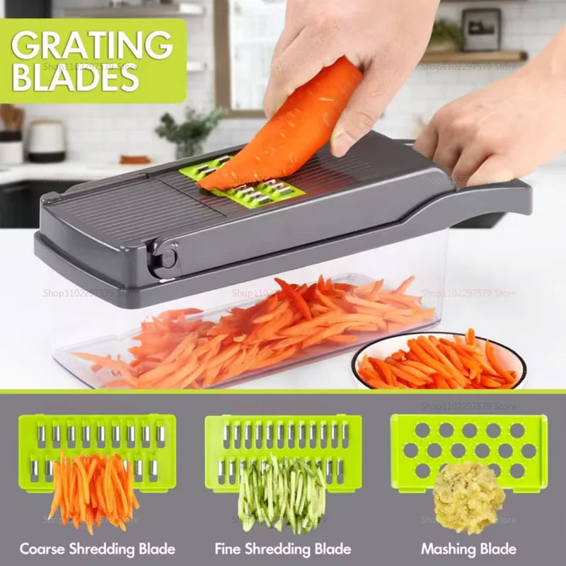 Multi-Functional Vegetable Cutter & Handheld Grater