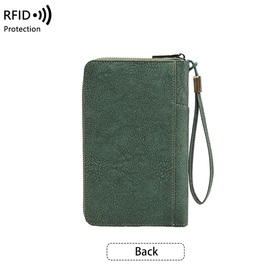 RFID-Blocking Multi-Passport Travel Wallet – Family Document, Ticket & Card Organizer