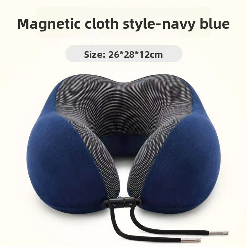 Soft U-Shaped Memory Foam Neck Pillow For Airplane Travel & Seated Rest