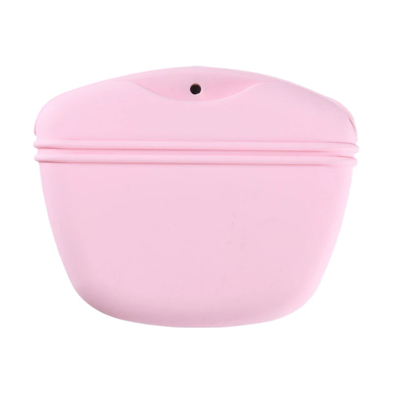 Portable Dog Training Treat Pouch – Silicone Waist Bag for Obedience, Agility & Outdoor Walking