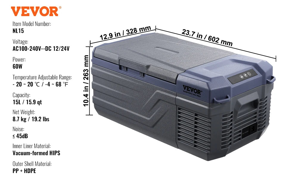 Portable Car Refrigerator Freezer – 8L–75L Single & Dual-Zone Compressor Cooler With Bluetooth
