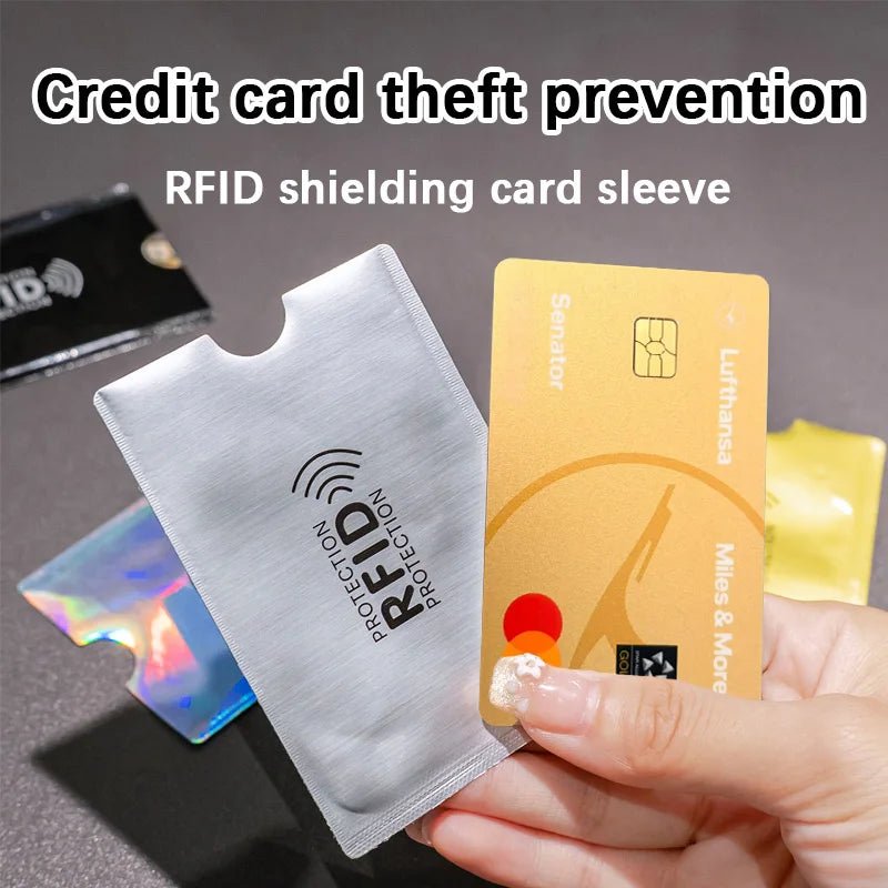 RFID-Blocking Card Protector Sleeves – 5 or 10-Pack Anti-Skimming Wallet Inserts - Goodify Mart