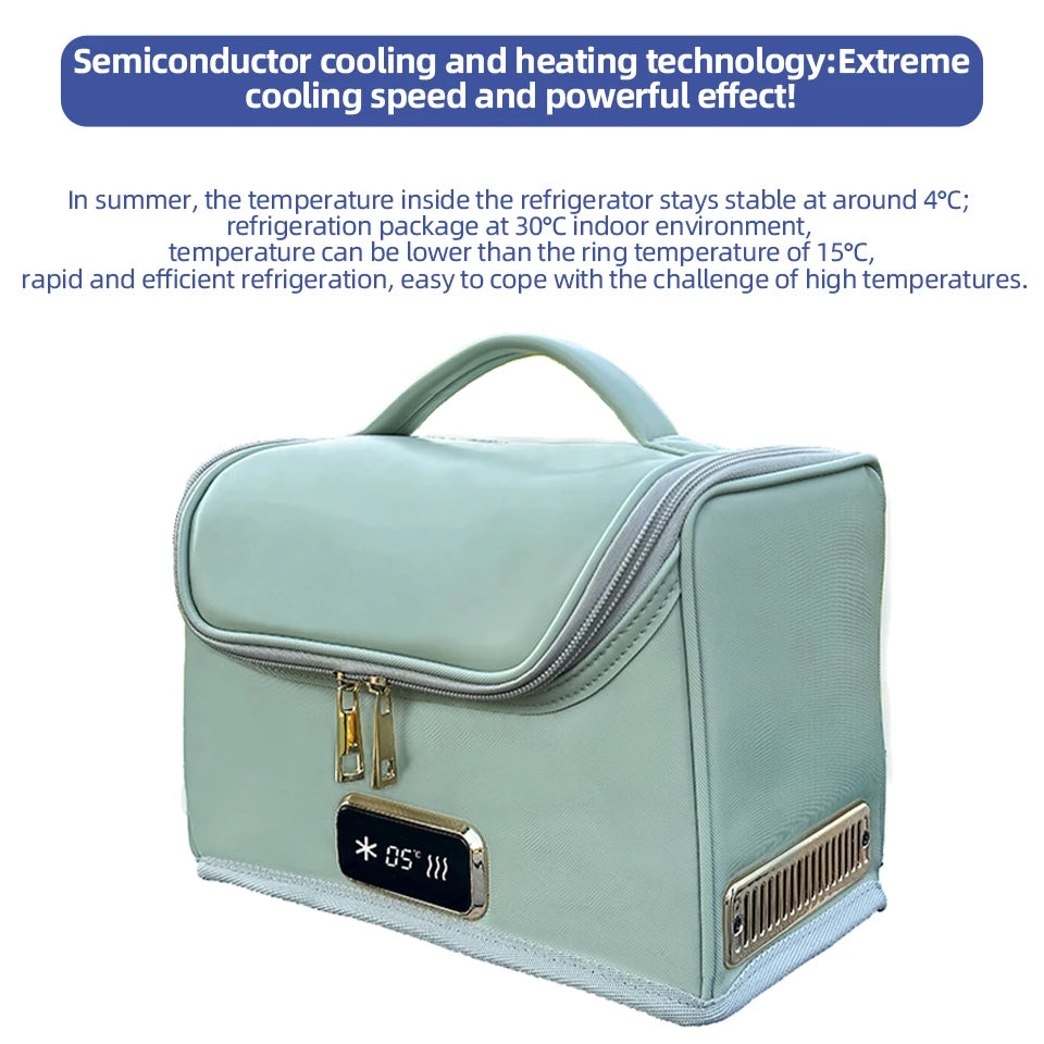 E-ACE R16G 4L Portable Electric Cooler & Warmer Bag – 12V Car Food and Drink Carrier
