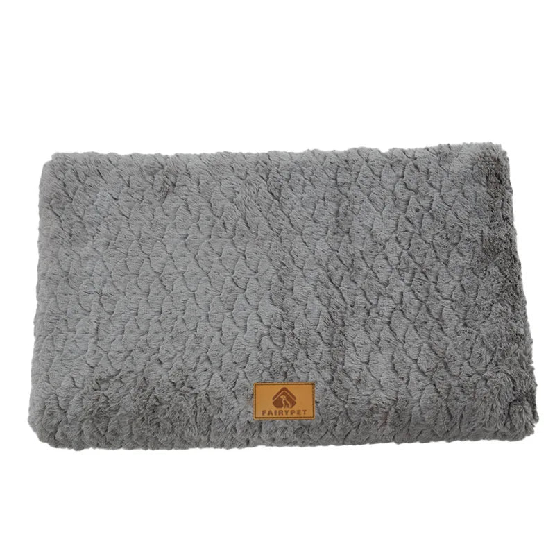 3D Foam Dog Bed With Washable Faux Fur Cover & Non-Slip Base