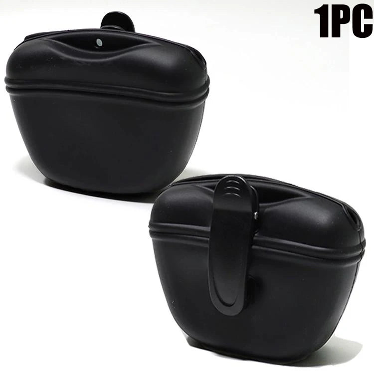 Portable Dog Training Treat Pouch – Silicone Waist Bag for Obedience, Agility & Outdoor Walking