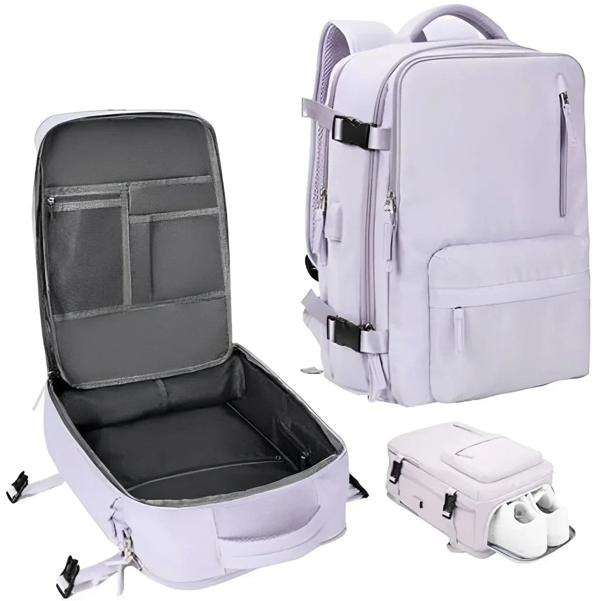 Travel Laptop Backpack With USB Port – Water-Resistant Business and College Bag