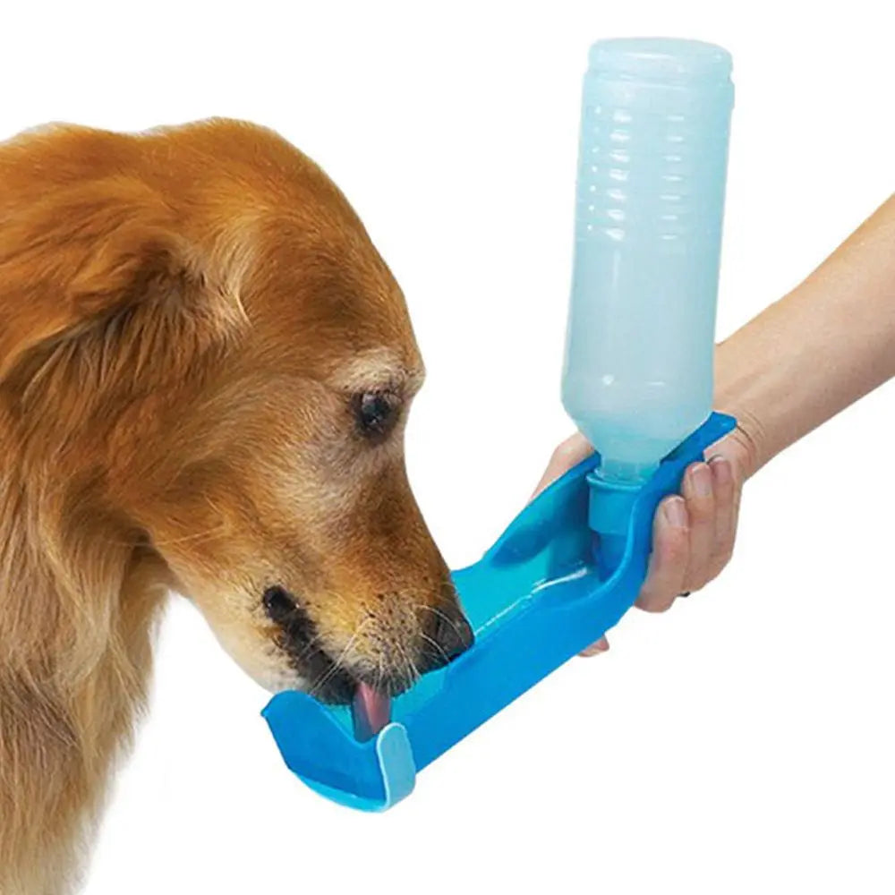 Portable Pet Water Bottle with Built-In Bowl – Leakproof Travel Drinking Cup for Dogs & Cats