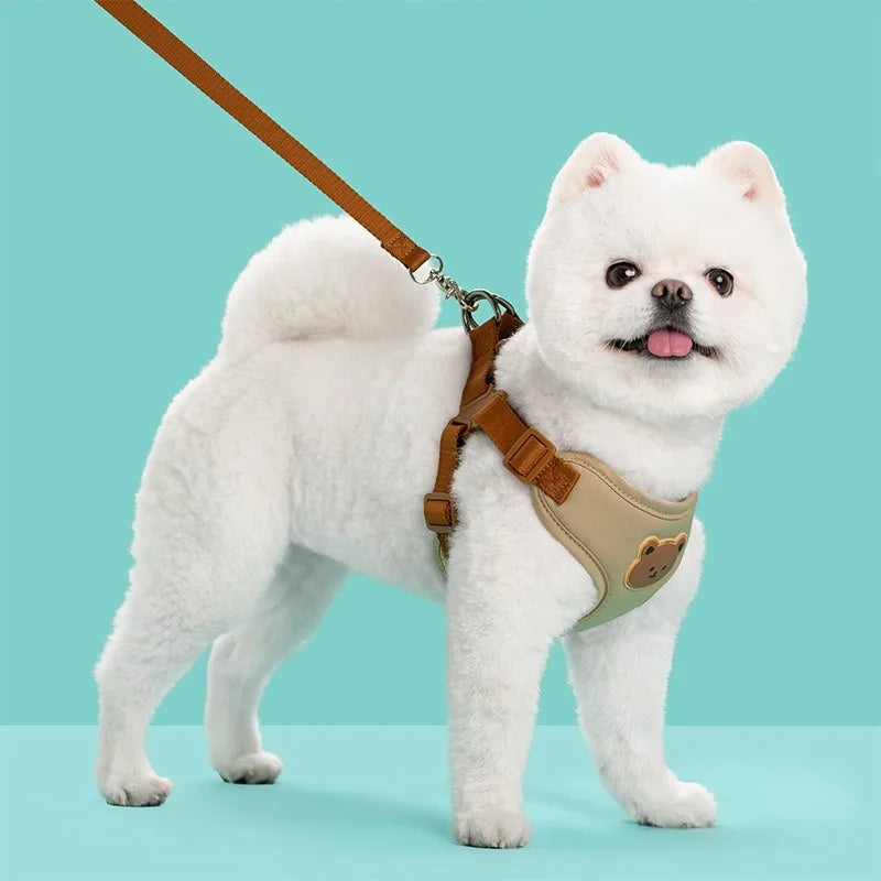 Breathable Dog Harness & Leash Set – Adjustable Puppy Vest for Small & Medium Dogs & Cats