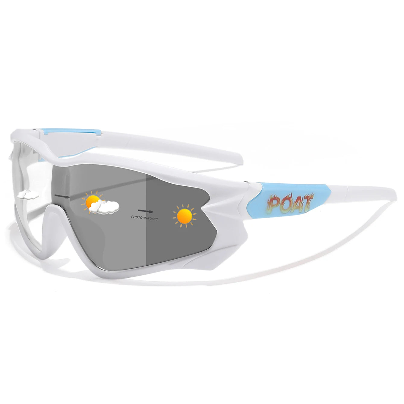 POAT Photochromic Cycling Sunglasses – UV400 MTB Bike Sports Glasses for Men & Women