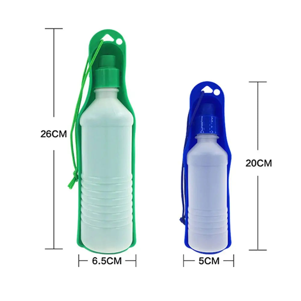 Portable Pet Water Bottle with Built-In Bowl – Leakproof Travel Drinking Cup for Dogs & Cats
