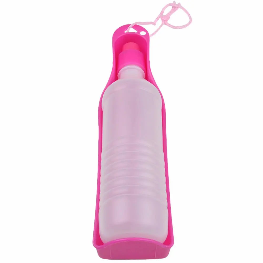 Portable Pet Water Bottle with Built-In Bowl – Leakproof Travel Drinking Cup for Dogs & Cats