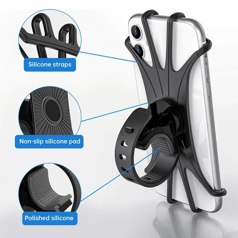 Maerknon Universal Bike Phone Holder – Bicycle & Motorcycle Handlebar Mount