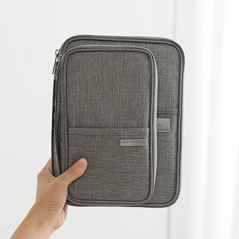 Family Passport Wallet & Travel Document Organizer – Multi-Pocket Card and Ticket Case