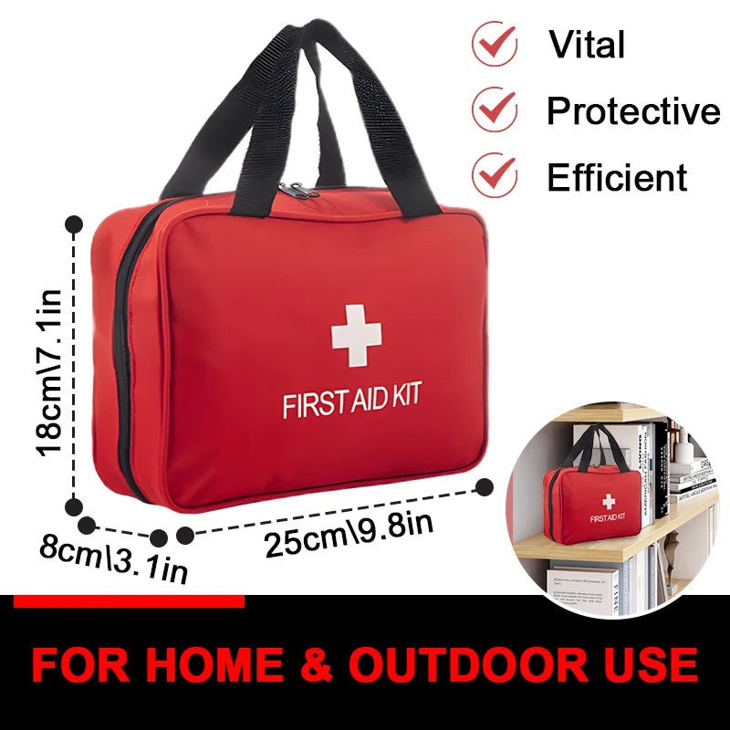 Compact First Aid Kit – Portable Emergency Supply Bag for Home, Car, Office and Travel