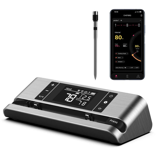 Wireless Smart Meat Thermometer with Dual Sensor Probe