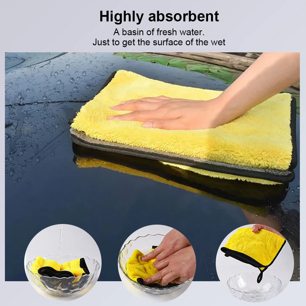 5–20 Pack Microfiber Car Cleaning Towels – Absorbent 30×30/30×60cm Cloths
