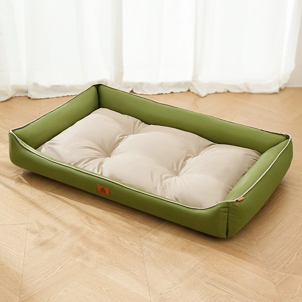 Large Corduroy Dog Sofa Bed – Warm Washable Cushion For Dogs & Cats