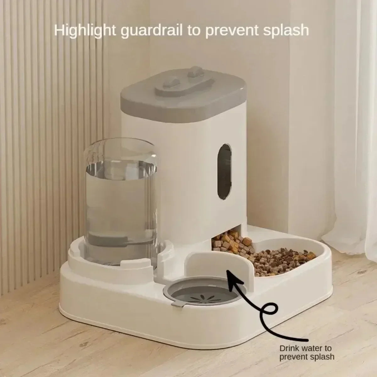 Automatic Gravity Pet Feeder with Water Dispenser – Large Capacity Dog & Cat Food Bowl Station