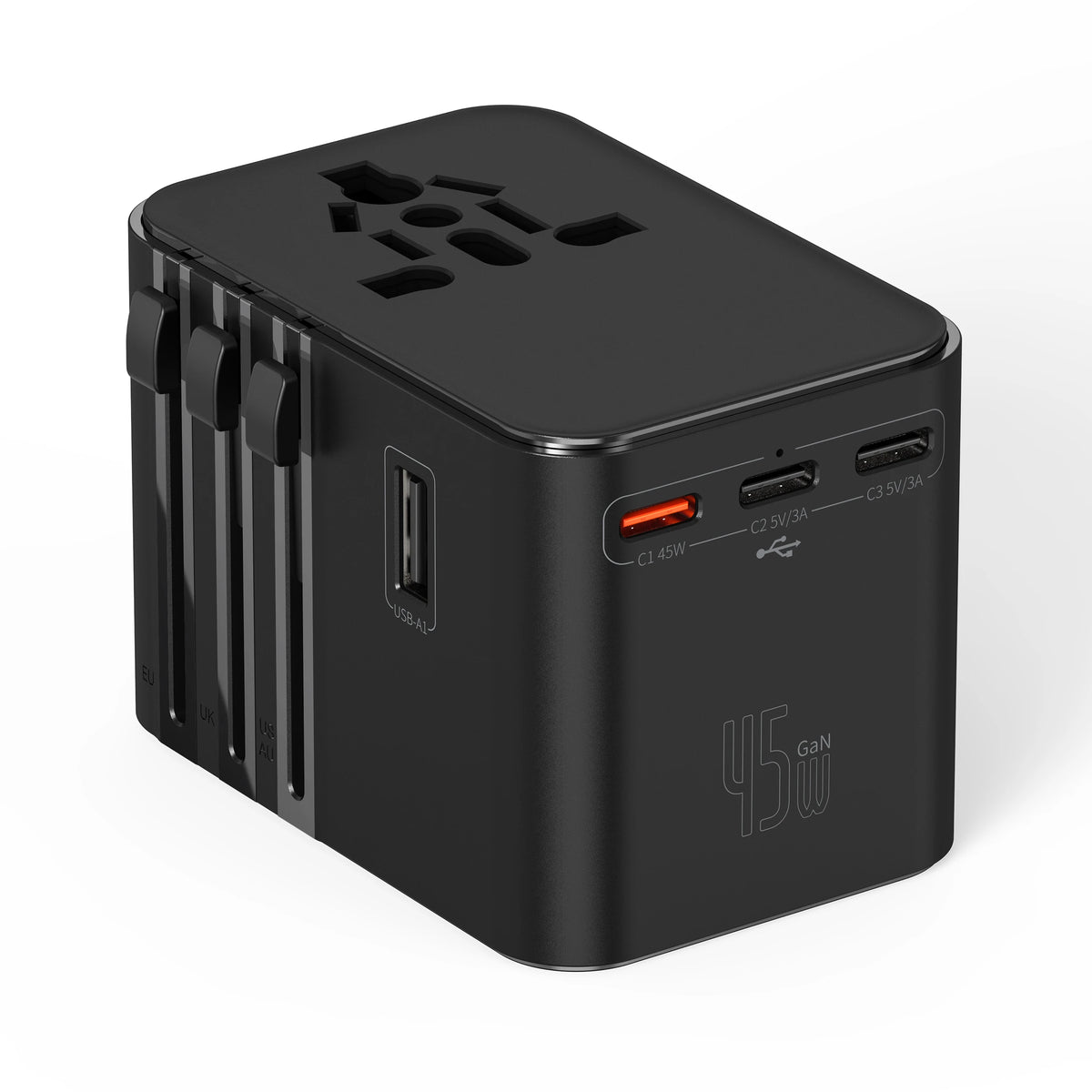 Universal International Travel Adapter – 1 AC Outlet, 2 USB-C & 2 USB-A Charging Ports - Goodify Mart