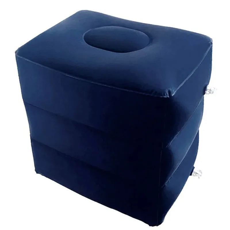 Inflatable Travel Footrest Pillow – Portable Leg Rest for Airplanes, Cars and Buses