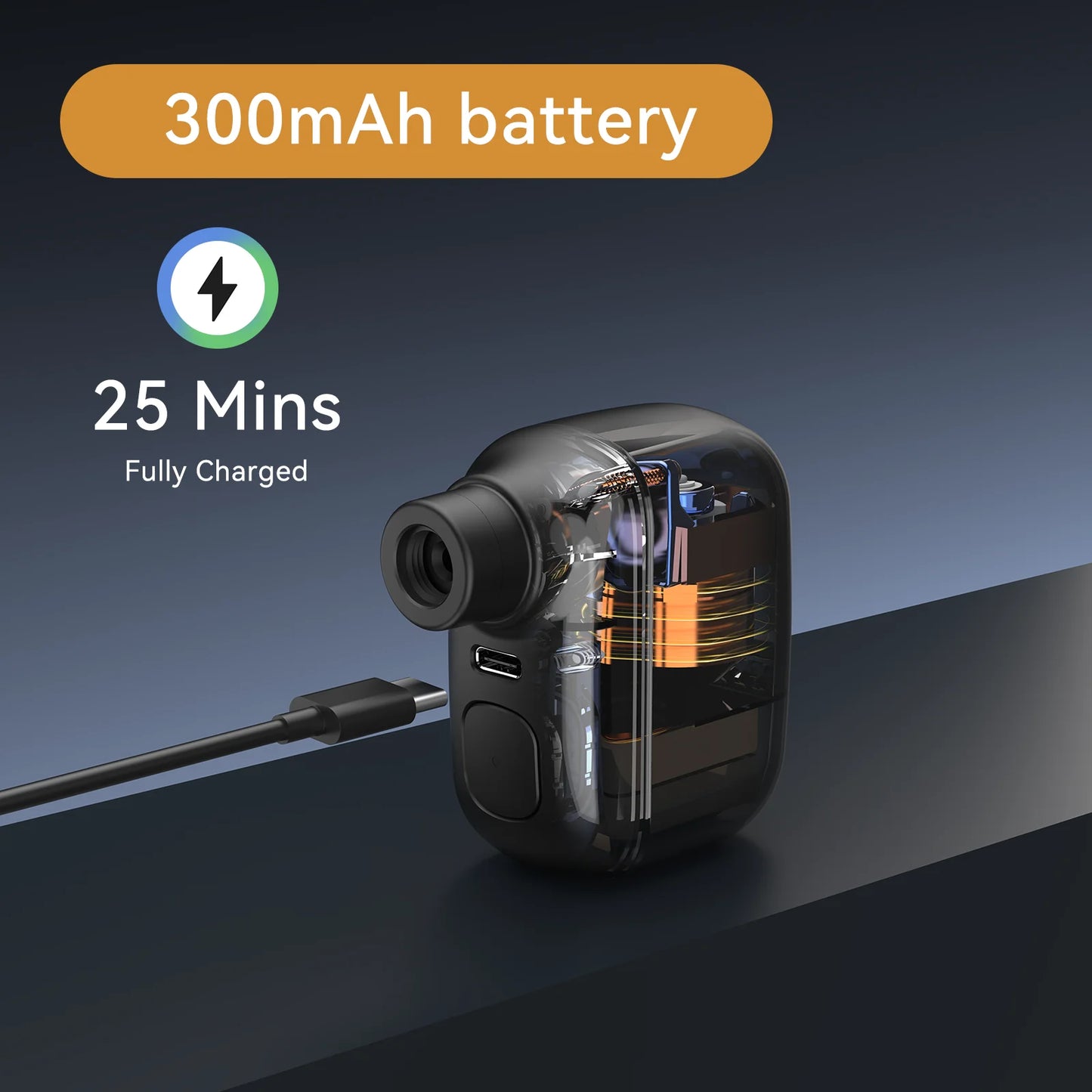 AIRBANK AS100 Mini Electric Bike Pump – 100 PSI USB-C Rechargeable Inflator for Presta & Schrader Valves