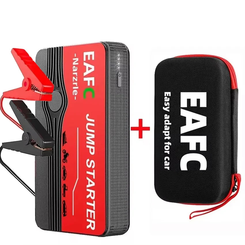 EAFC 12V Portable Car Jump Starter – 600A–2000A Battery Booster With Power Bank & LED Light
