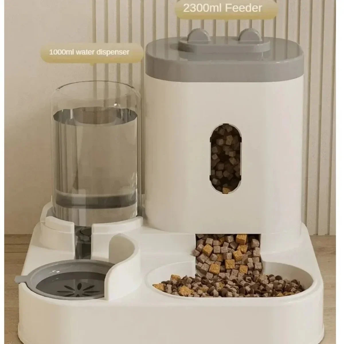Automatic Gravity Pet Feeder with Water Dispenser – Large Capacity Dog & Cat Food Bowl Station