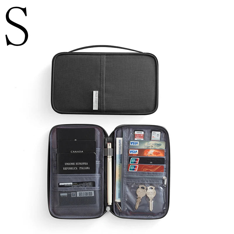 Family Passport Wallet & Travel Document Organizer – Multi-Pocket Card and Ticket Case