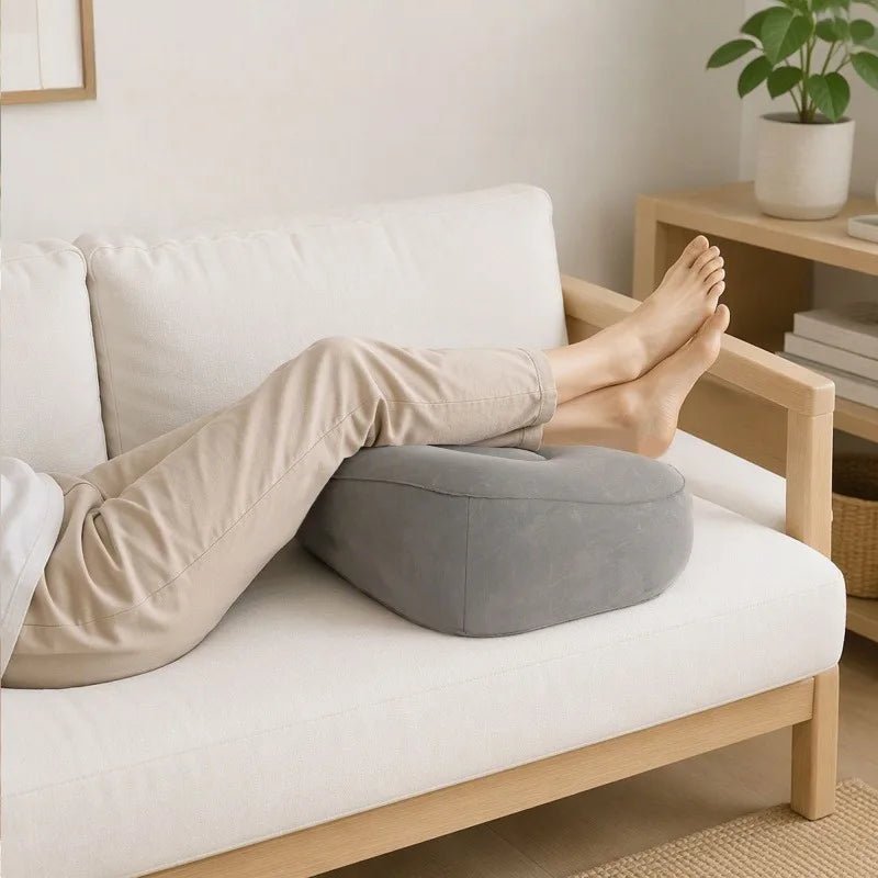 Inflatable Under-Desk Footrest Pillow – Portable Leg Support for Travel, Office and Home - Goodify Mart