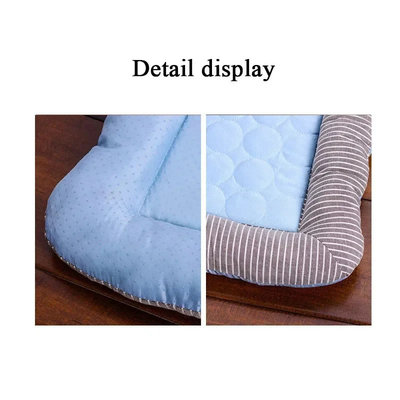 Breathable Summer Cooling Mat For Dogs & Cats – Washable Cotton Pet Bed