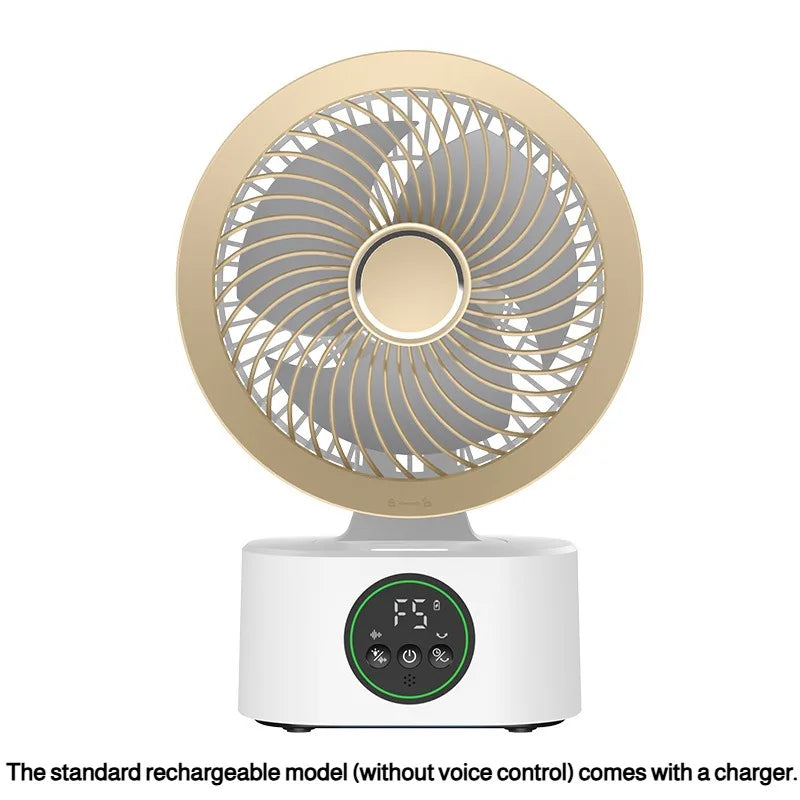 Portable Rechargeable Wall-Mounted Folding Fan With Remote Control & Night Light