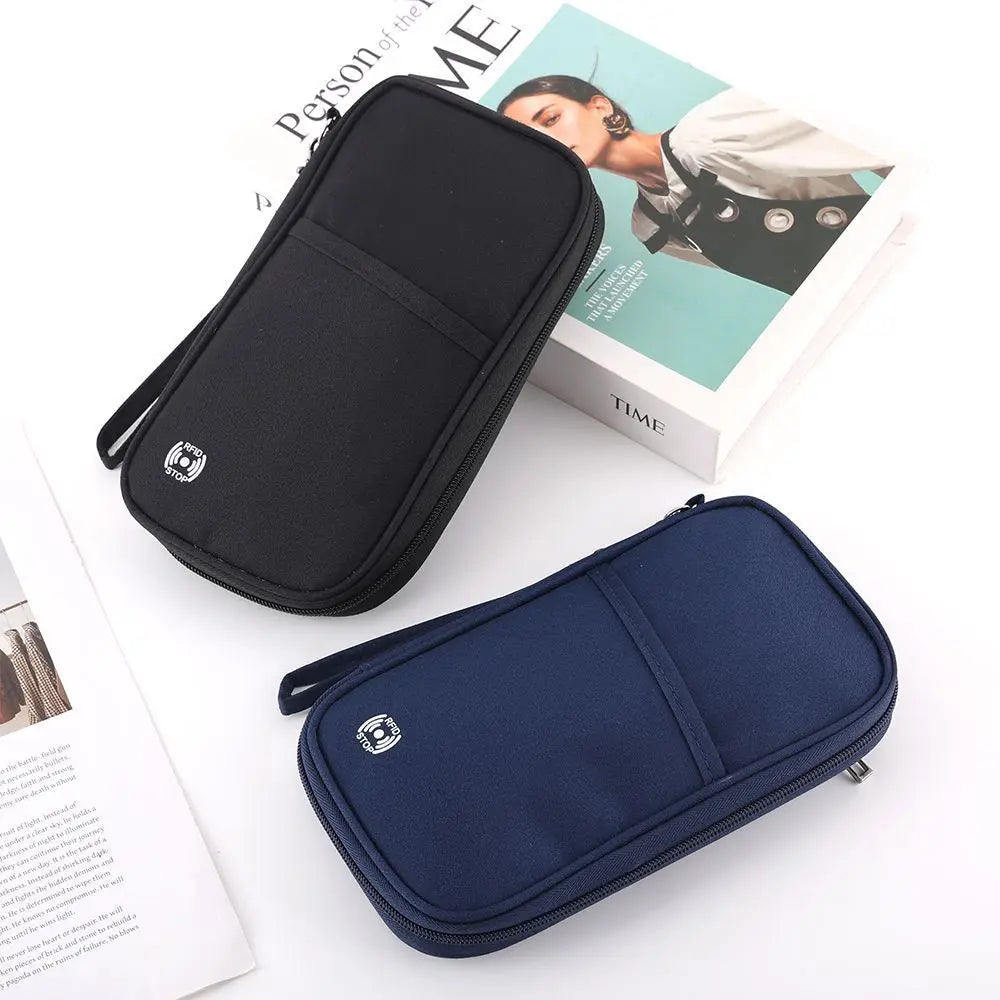 Family RFID-Blocking Passport Wallet – Travel Document Organizer & Credit Card Holder