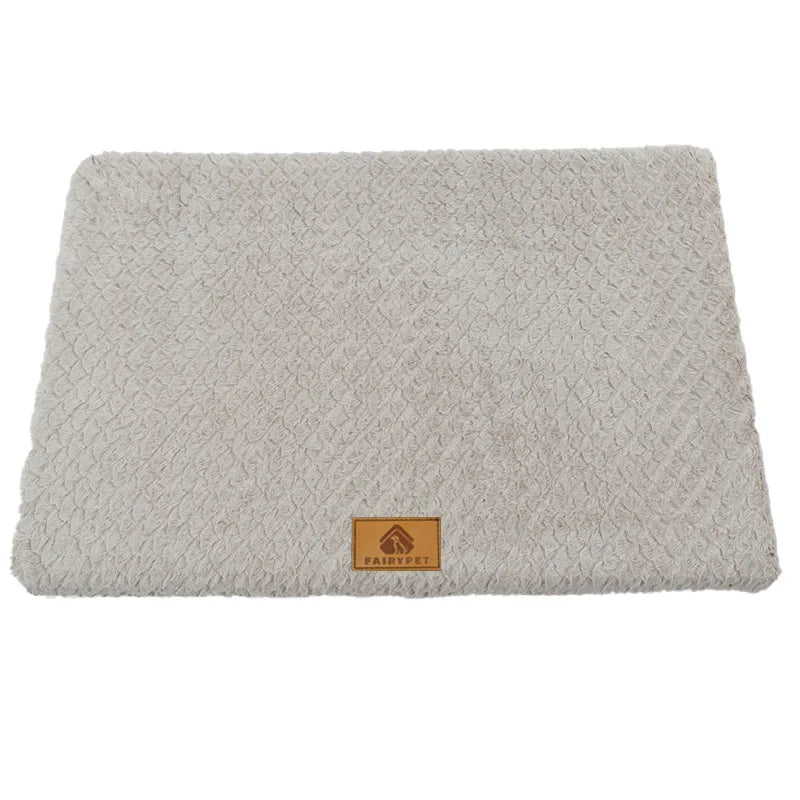 3D Foam Dog Bed With Washable Faux Fur Cover & Non-Slip Base