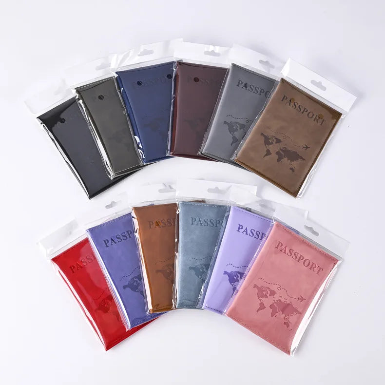 Colorful PU Passport Holder – Travel Cover With ID, Ticket & Credit Card Slots