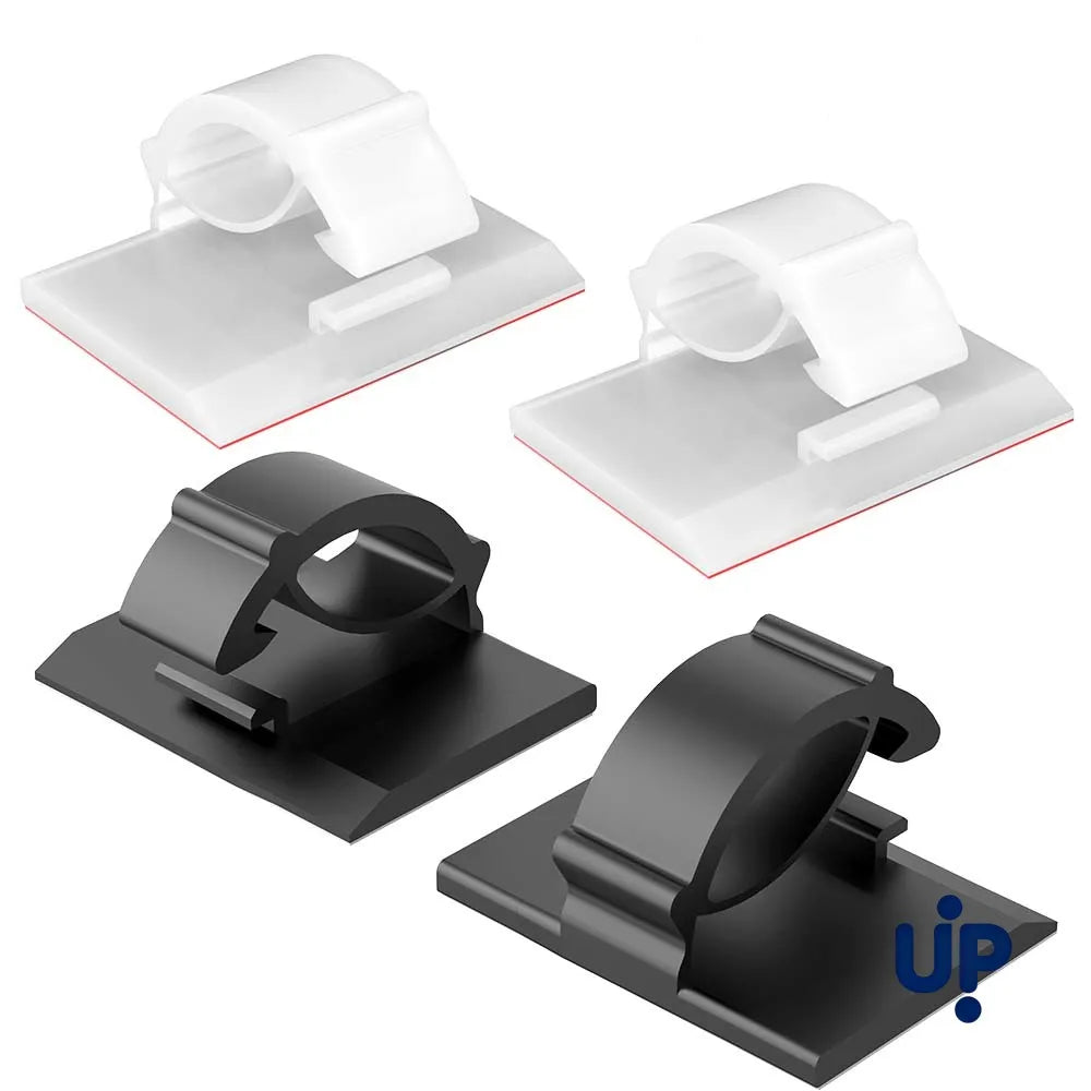 30-Piece Cable Organizer Clip Set – Plastic Cord Holders for Desks and Workstations